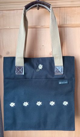 Stofftasche "Edelweiss", schwarz