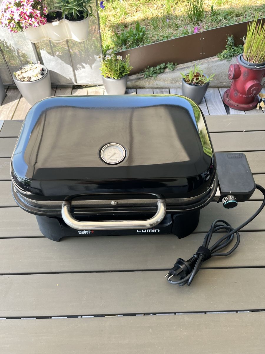 Weber Griglie: Weber Lumin Compact Elektrogrill mit Zubehör – Usato da ligerz venduto da Seebutz