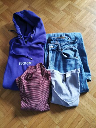 Jeans Gr. 36, Pullover, Sweatshirt und T-Shirt Gr. S