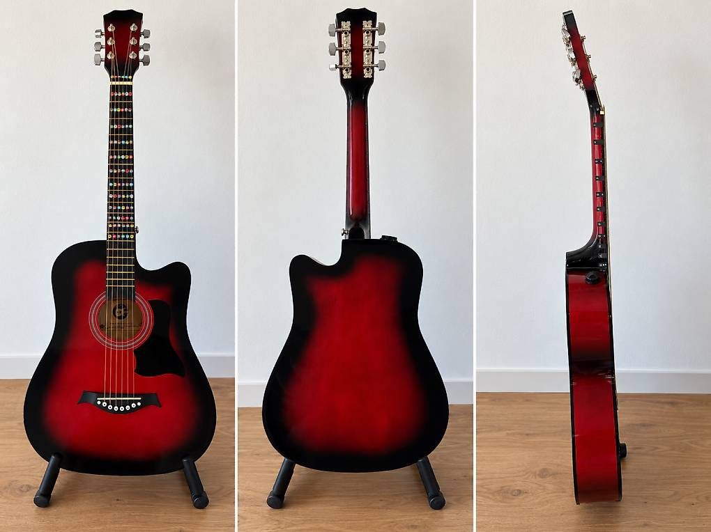 Strumenti musicali: Akustikgitarre rot/schwarz – Usato da Zürich venduto da gio_6fnt