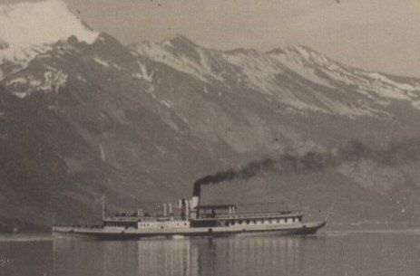 Cartoline postali: brienzersee und Rothorn  1925   Dampfschiff – Usato da Aarau venduto da kufi44 1