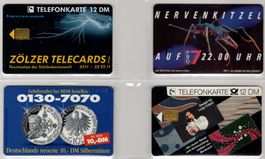 4 ungebrauchte Motiv Telefonkarten aus Deutschland
