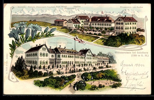Cartoline postali: Litho Weissenstein bei Solothurn, Hotel  – Usato da Berlin venduto da bartko-reher