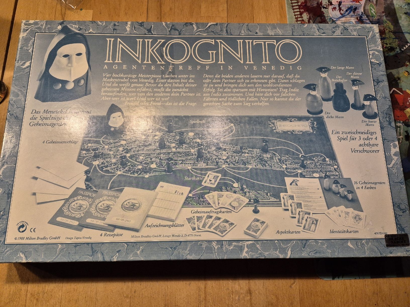 Giochi: Inkogito - Agententreff in Venedig, MB Spiel – Usato da Ettiswil venduto da beekeper13 1