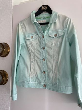 Jeansjacke in türkis