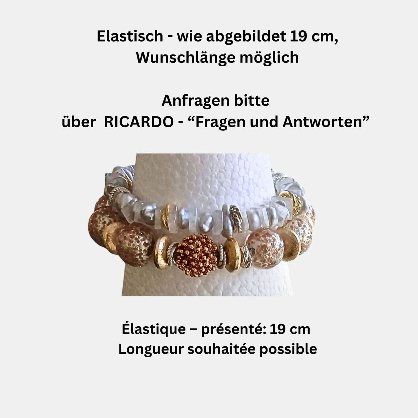 Armbänder & -reifen: Armband elastisch Bracelet élastique Muranoglas Unikat – Neu und originalverpackt aus Lütisburg von Emarra 4
