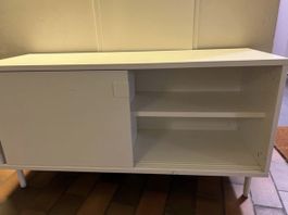 Schuhschrank weiss mit Schiebetür und Einlegeboden