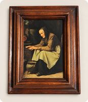 Tableau d'après Albert Anker – Hohes Alter –  22 x 18 cm