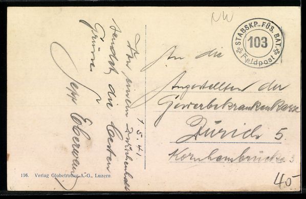 Cartoline postali: Wolfenschiessen, Hotel Alpina, Einhorn – Usato da Berlin venduto da bartko-reher 1