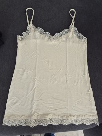 Tezenis Spaghettitop mit Spitze beige Grösse L