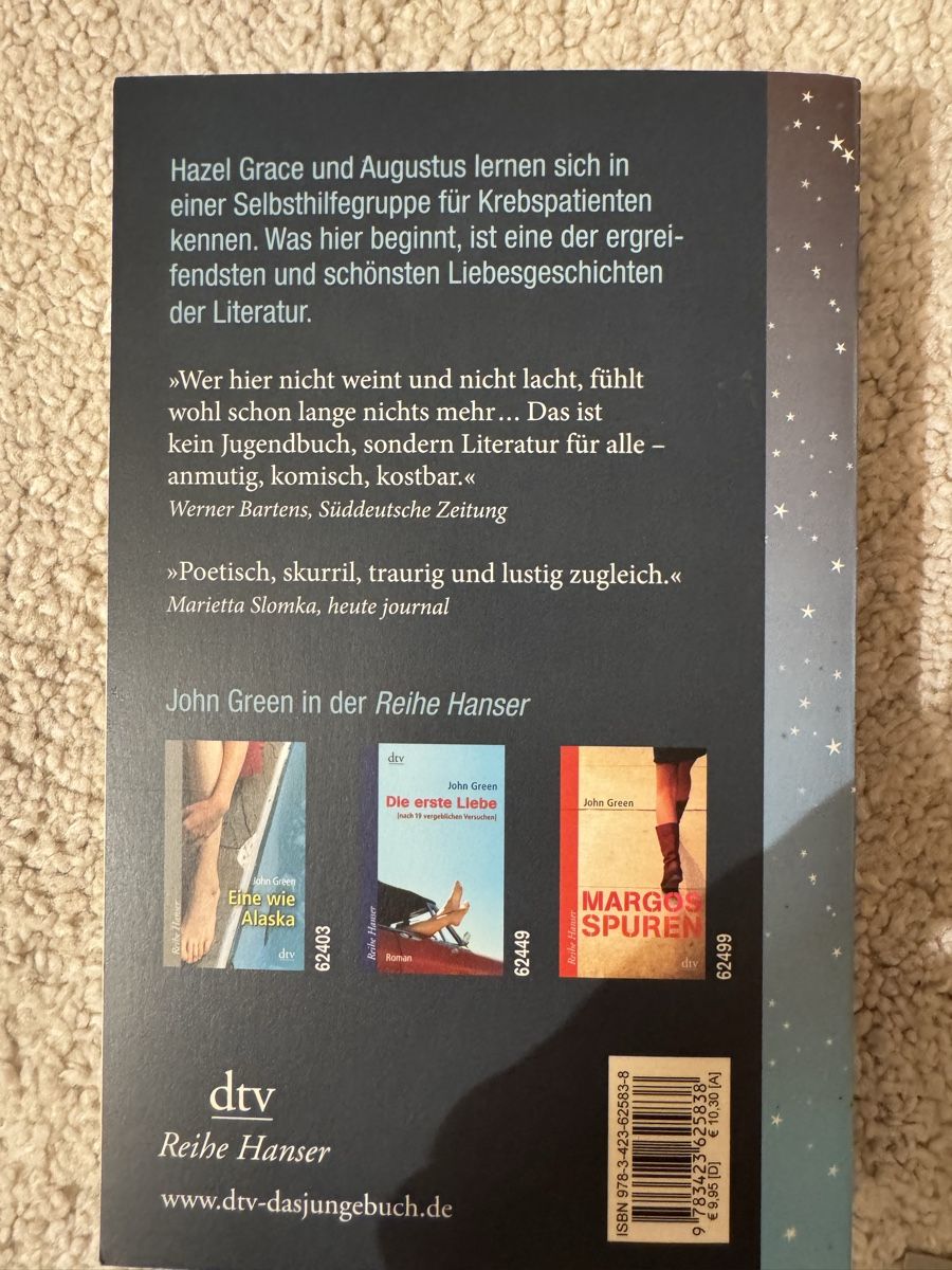 Bücher: Das Schicksal ist ein mieser Verräter - John Green – Gebraucht aus Schaan von kri_tsw8 2