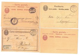 CH 4x Ganzsache Postkarte o um 1880 - #9