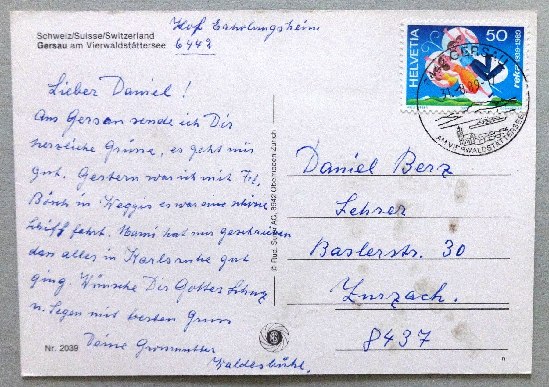 Cartoline postali: Gersau am Vierwaldstättersee – Difettoso da Fétigny venduto da Billy2miny 1