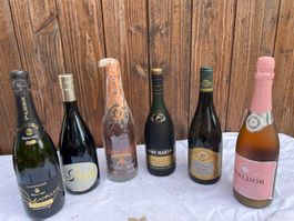 6 Flaschen Champagner und Wein verschiedene Marken, Nr 30
