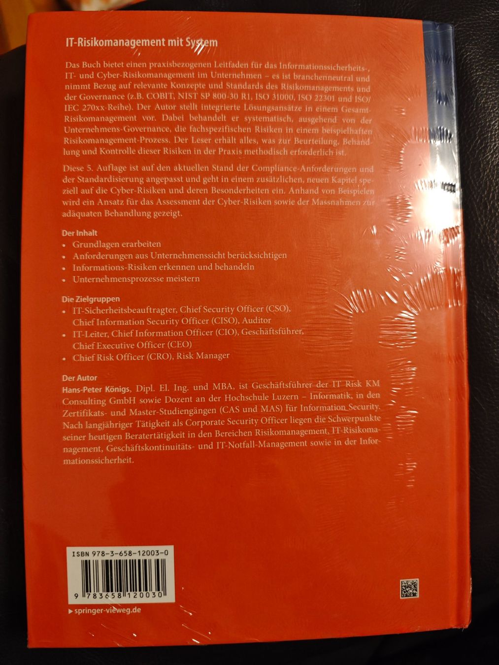 Libri: IT-Risikomanagement mit System (5. Auflage) ungeöffnet – Nuovo e nell'imballaggio originale da Baden venduto da jkallickal 1