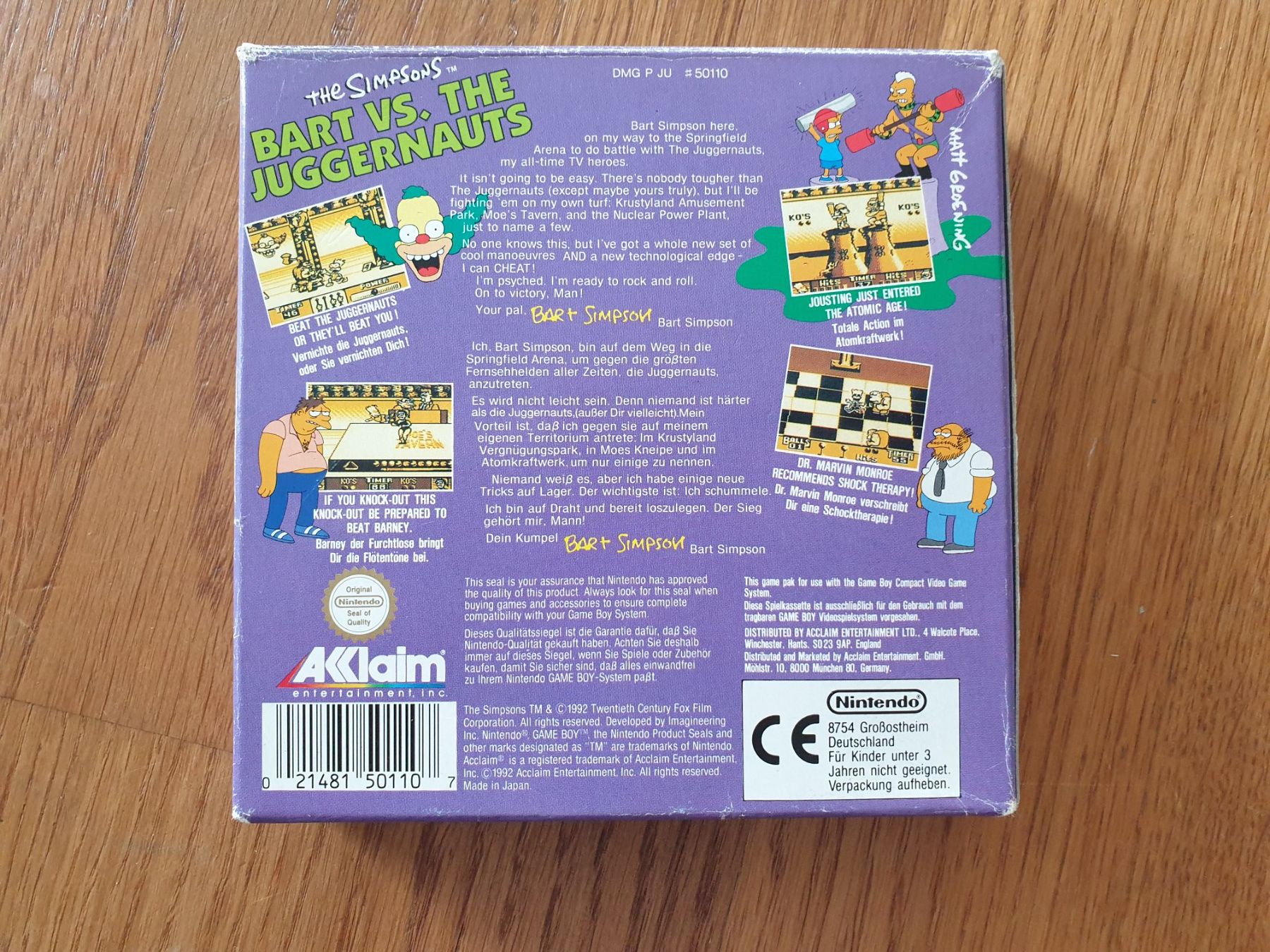 Jeux: Bart vs. the Juggernauts OVP / Gameboy – D'occasion à Rain par LomLpia 1