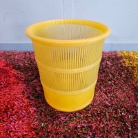 Vintage OWO 3684 Papierkorb Waste Basket gelb