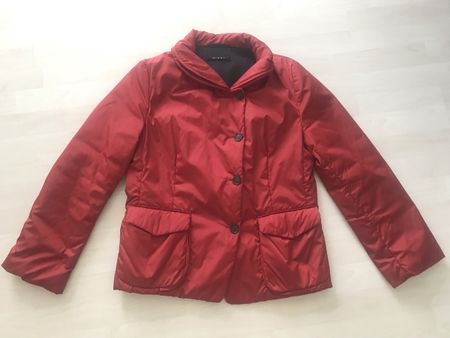 Designer-Winterjacke, warmes Rot, Grösse M