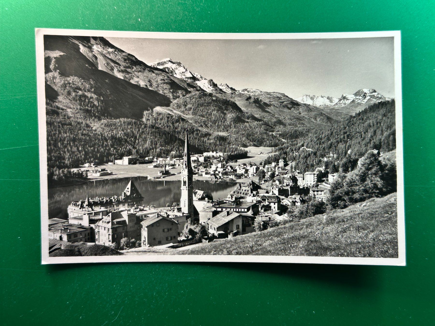 Cartoline postali: St.Moritz mit Piz Corvatsch – Usato da Steg VS venduto da danwer74