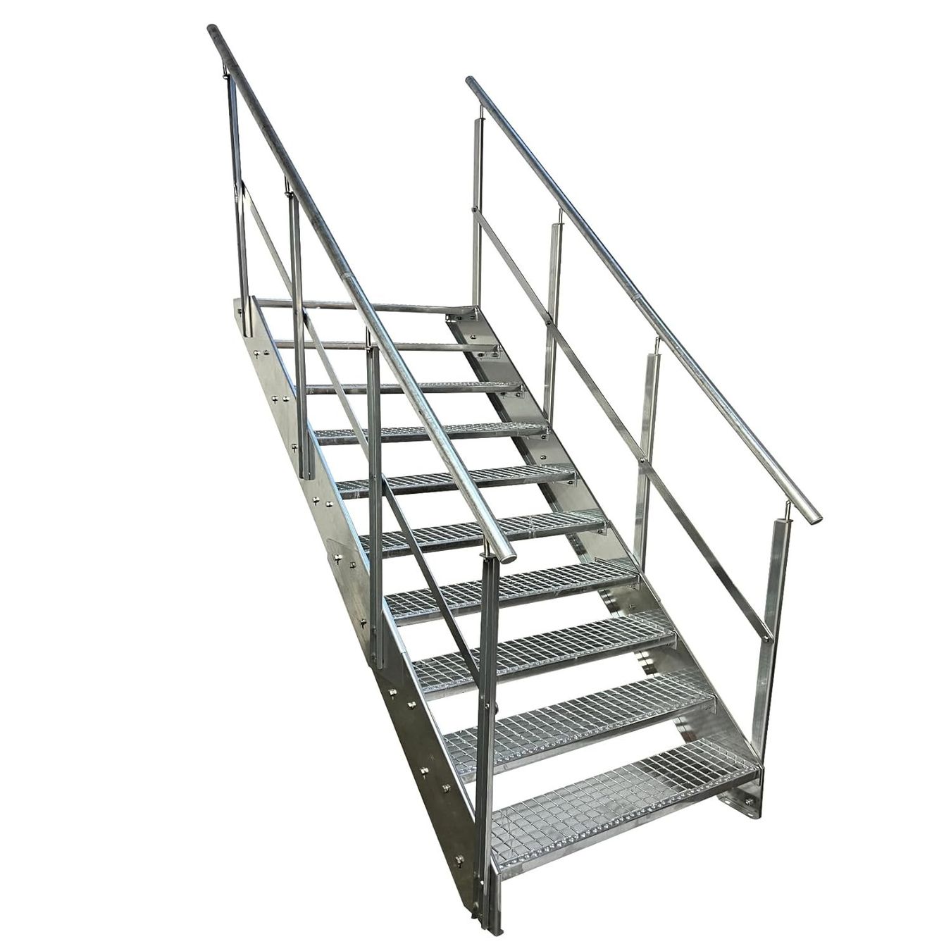 Altro: Stahltreppe 10 Stufen+Geländer 100x190cm – Nuovo e nell'imballaggio originale da Bottighofen venduto da zaap