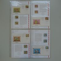 1985, Pro Juventute: J294-J297: Sammelblätter, FDC's illustr