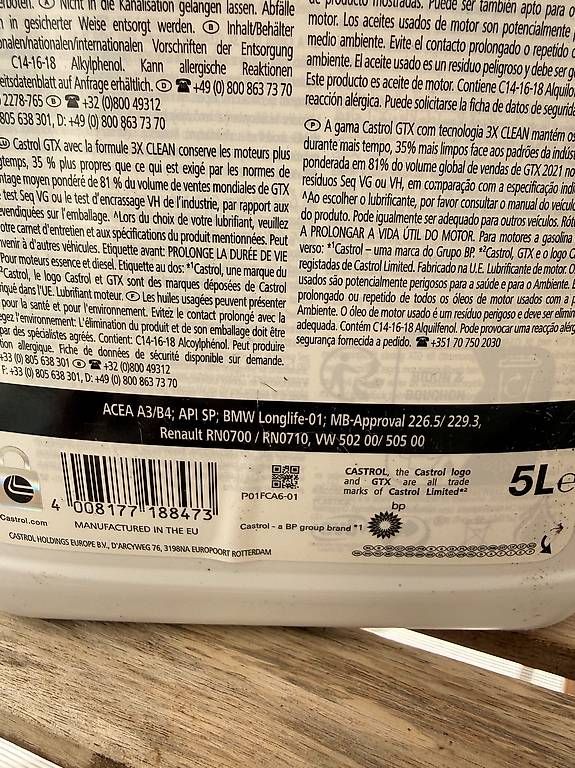 Öl und Additive: Castrol GTX 5W-40 – Neu und originalverpackt aus Ennetbaden von gre_2txh 1
