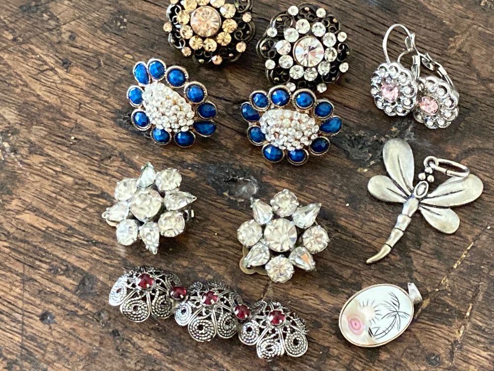 Boucles d'Oreilles Vintage Cordiérites 0.90 carat 