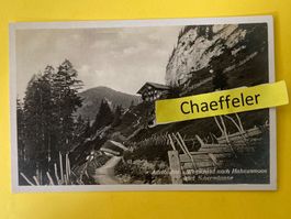 1927 Adelboden. Wegscheid nach Hahnenmoos und Schermtanne