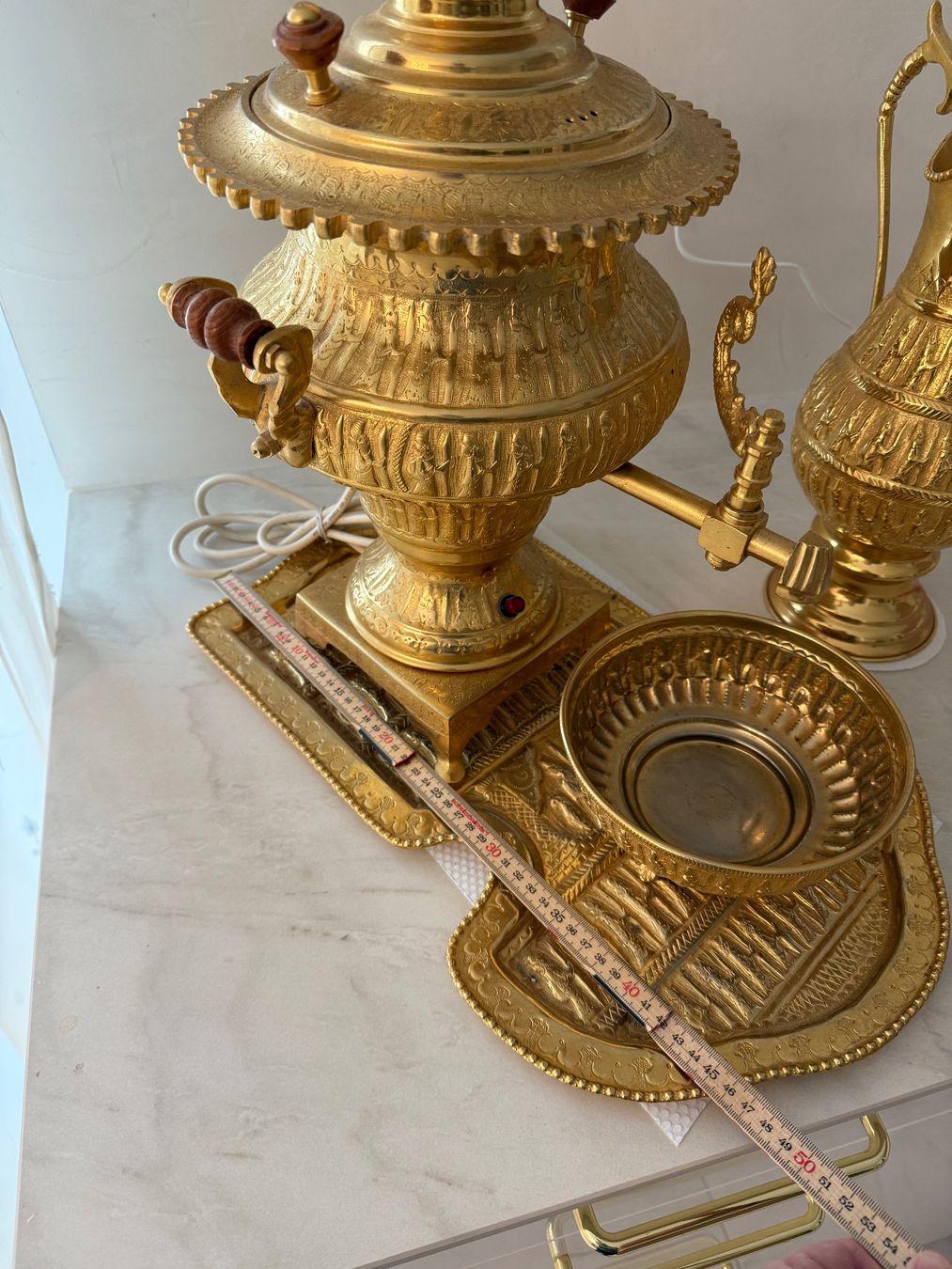 Teiere: Goldener Samowar Teekocher Set Vintage – Usato da Abtwil SG venduto da akbones 6
