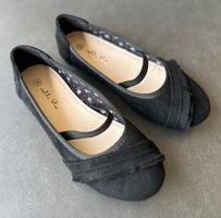 TOP > Gr 32 Ballerinas schwarz Wildlederoptik