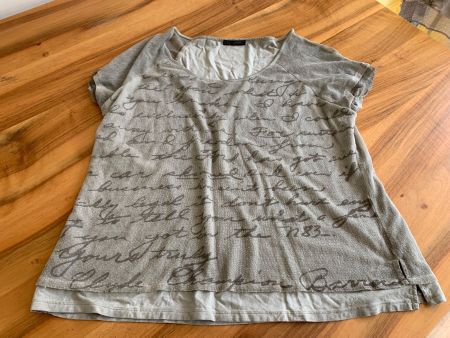 NILE lässiges doppellagiges T-Shirt leichte A-Linie Gr. XL