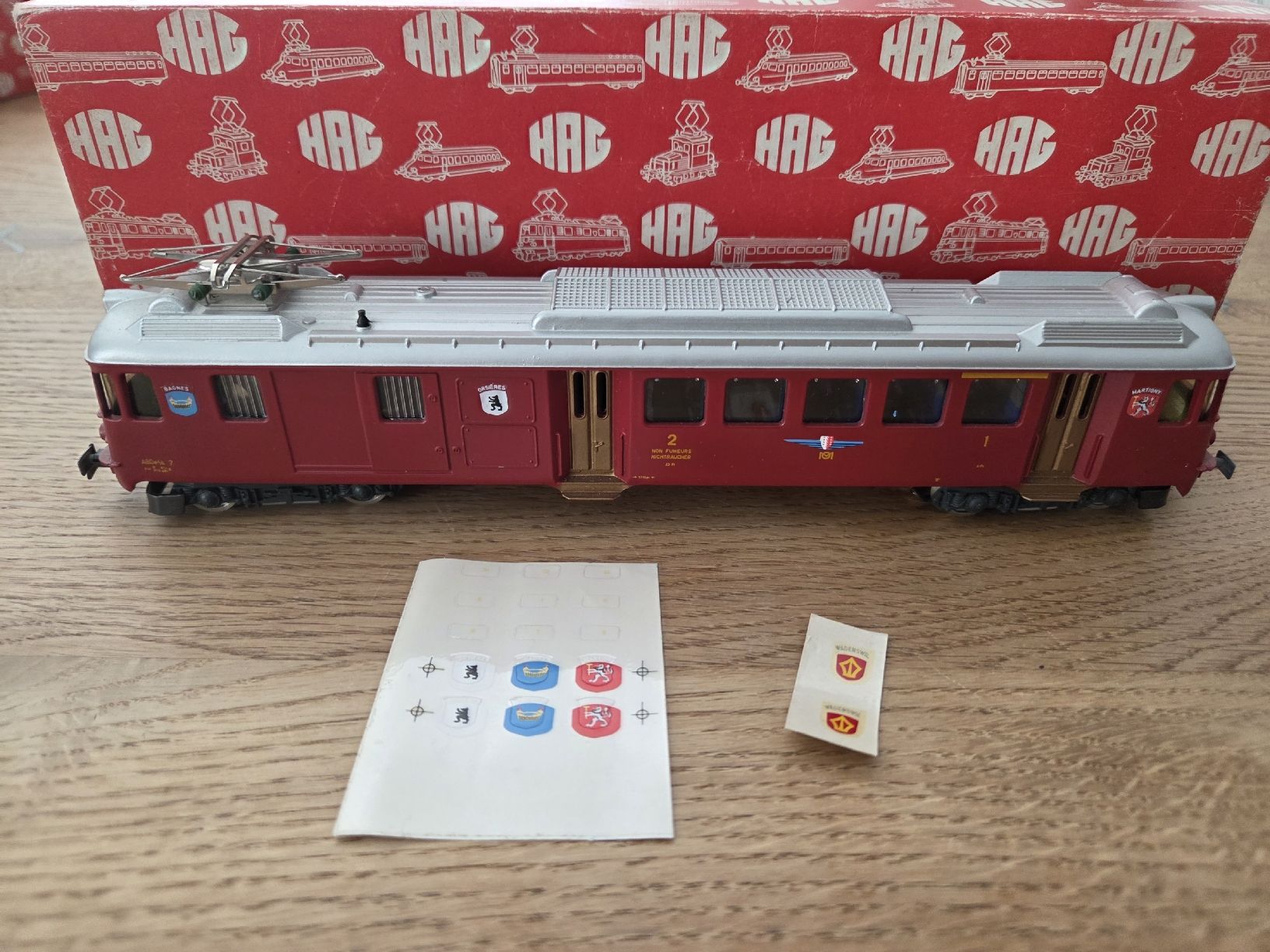 Hag Modellini di ferrovie: HAG Triebwagen MO ABDe 4/4  – Usato da Berikon venduto da TopLok1