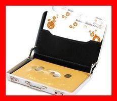 Mini Aktenkoffer f Visitenkarten SILBER Suitcase Büro Office