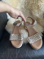 Gabor Sandalen Gr.39/ 6 gold leder