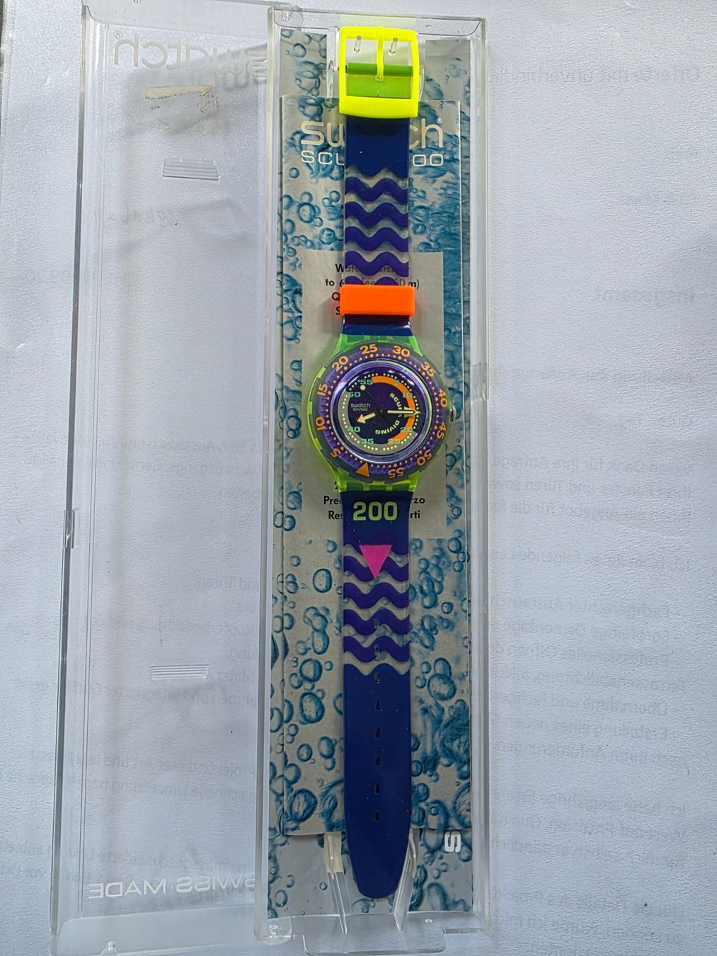 Swatch Orologi: Swatch Uhr Scuba – Nuovo e nell'imballaggio originale da Zürich venduto da adriben 1
