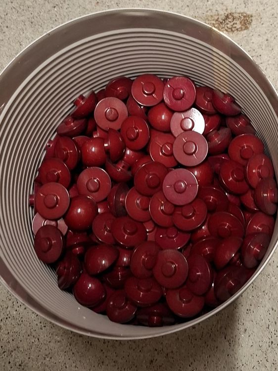 EXCEART 100 Stück Lippen-Knöpfe, Rot, Flache Rückseite – Für Nähen & Basteln
