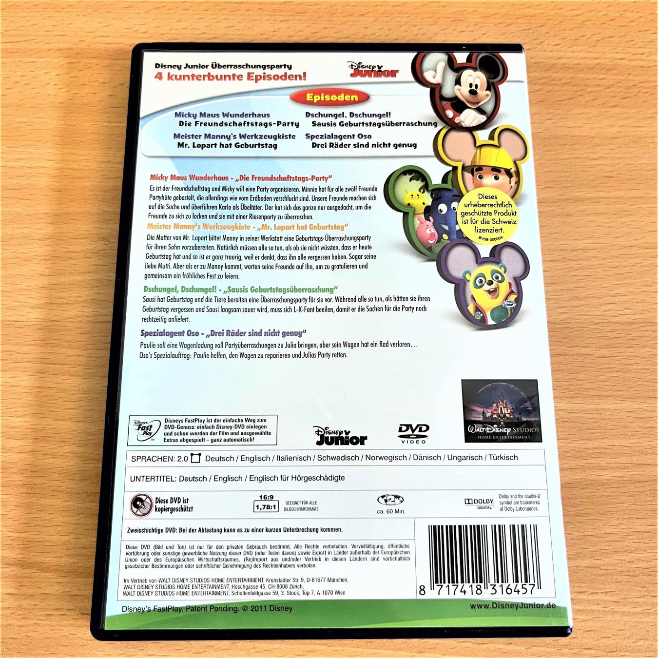 Tutti i DVDs: DVD - Disney Junior - 4 kunterbunte Episoden – Usato da Amlikon-Bissegg venduto da allerlei-versand 2