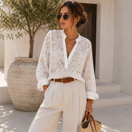 ZARA Damen Bluse weiss Spitze Gr.M neuwertig