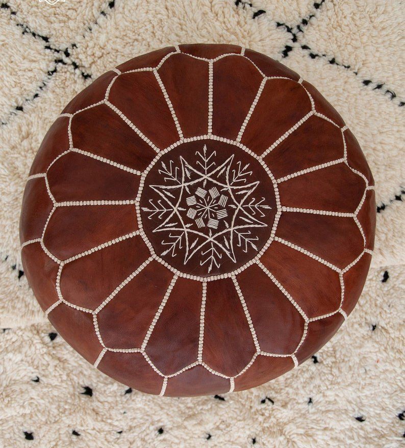 Divani: Pouf  Marocain en Cuir de Marrakech – Nuovo (secondo la descrizione) da cournillens venduto da Haronn