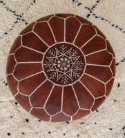 Pouf  Marocain en Cuir de Marrakech