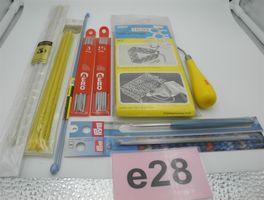 5 Stricknadeln + 3 Häckel, Nr. e28