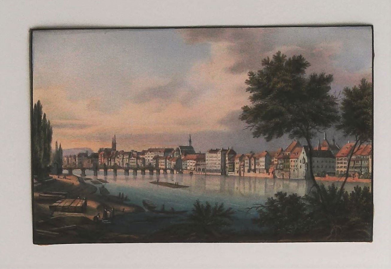 Incisioni: Basel altkolorierte Lithographie selten – Usato da Rafz venduto da Helvet32