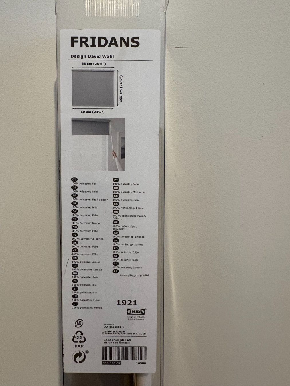 Ikea Tende: Rideau Occultant IKEA FRIDANS – Nuovo (secondo la descrizione) da Horgen venduto da tho_fg97