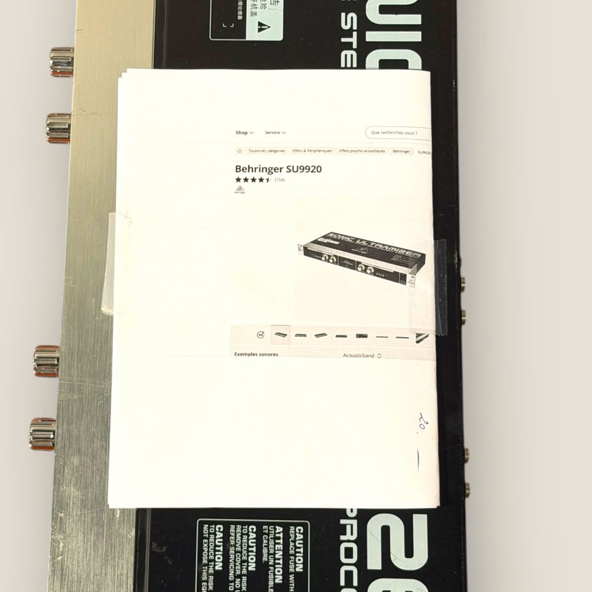 Behringer Equalizer: Behringer Sonic Ultramizer - Studio Sound Enhancement! – Gebraucht aus Lausanne von vas_cdb2 1