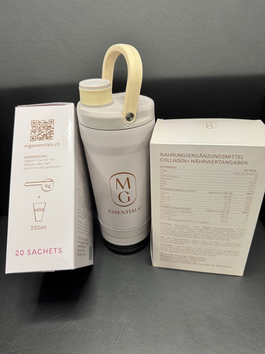 Cibi & Specialità: MG Essentials Collagen Set mit Shaker NEU – Nuovo e nell'imballaggio originale da Niederglatt ZH venduto da CN_Eng 4