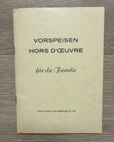 Antikes Rezeptbuch Kochbuch VORSPEISEN FÜR DIE FAMILIE