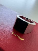 Cartier Ring, Weissgold 750, Grösse 55, Onyx Stein, Vintage!