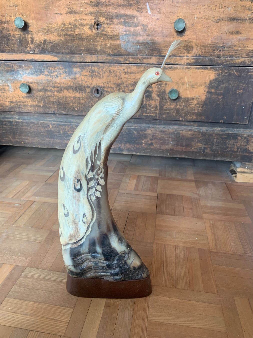 Sculture & Statue: Horn Skulptur Pfau – Usato da Dättlikon venduto da Maurinie