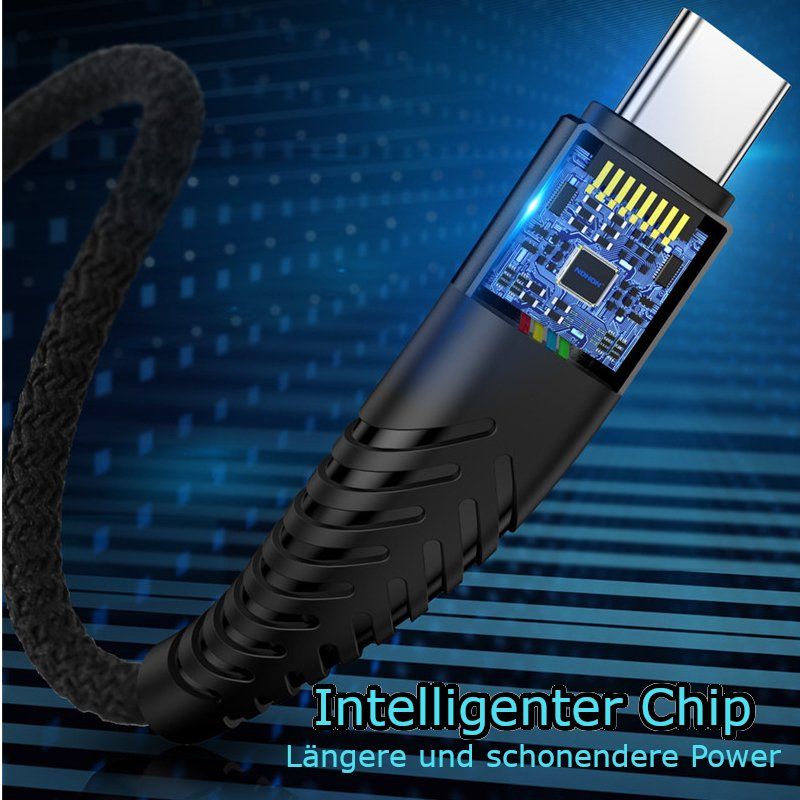 Cavi: 1m USB C Kabel Handy Ladekabel gesleevt Schnelladen – Nuovo e nell'imballaggio originale da Hundwil venduto da Mr.Wong 4