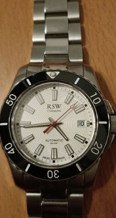 Montre Automatique Suisse RSW La Neuveville - Cadran Bleu, Boîtier Acier 42 Mm - Série Limitée